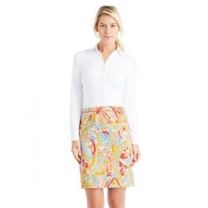 ❤️J. McLaughlin Scuba Paisley & Gingham Skirt.  Size M.